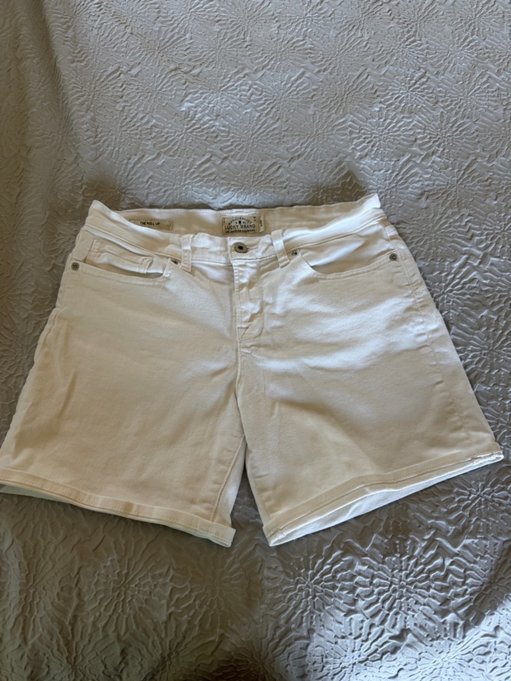 Lucky Brand Cream White Denim Shorts